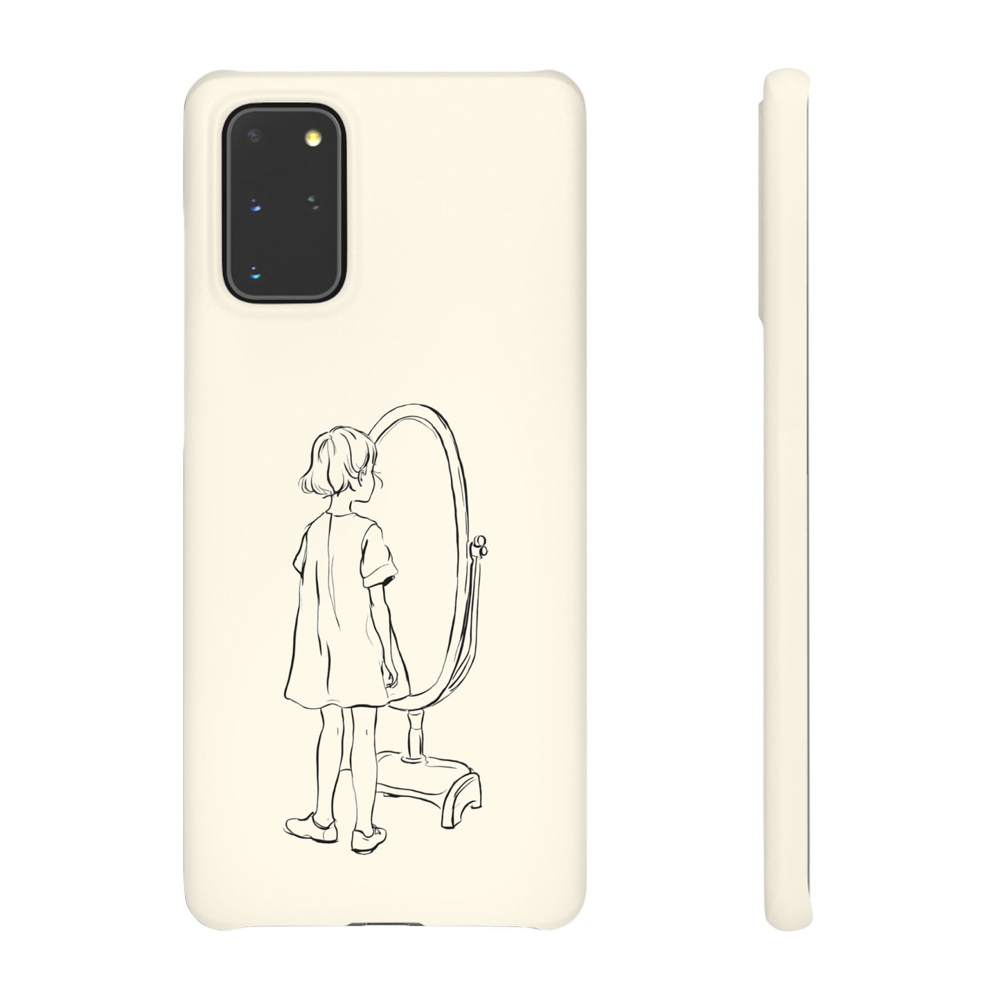 Dreamer's Reflection, Minimalist Line Art Phone Case