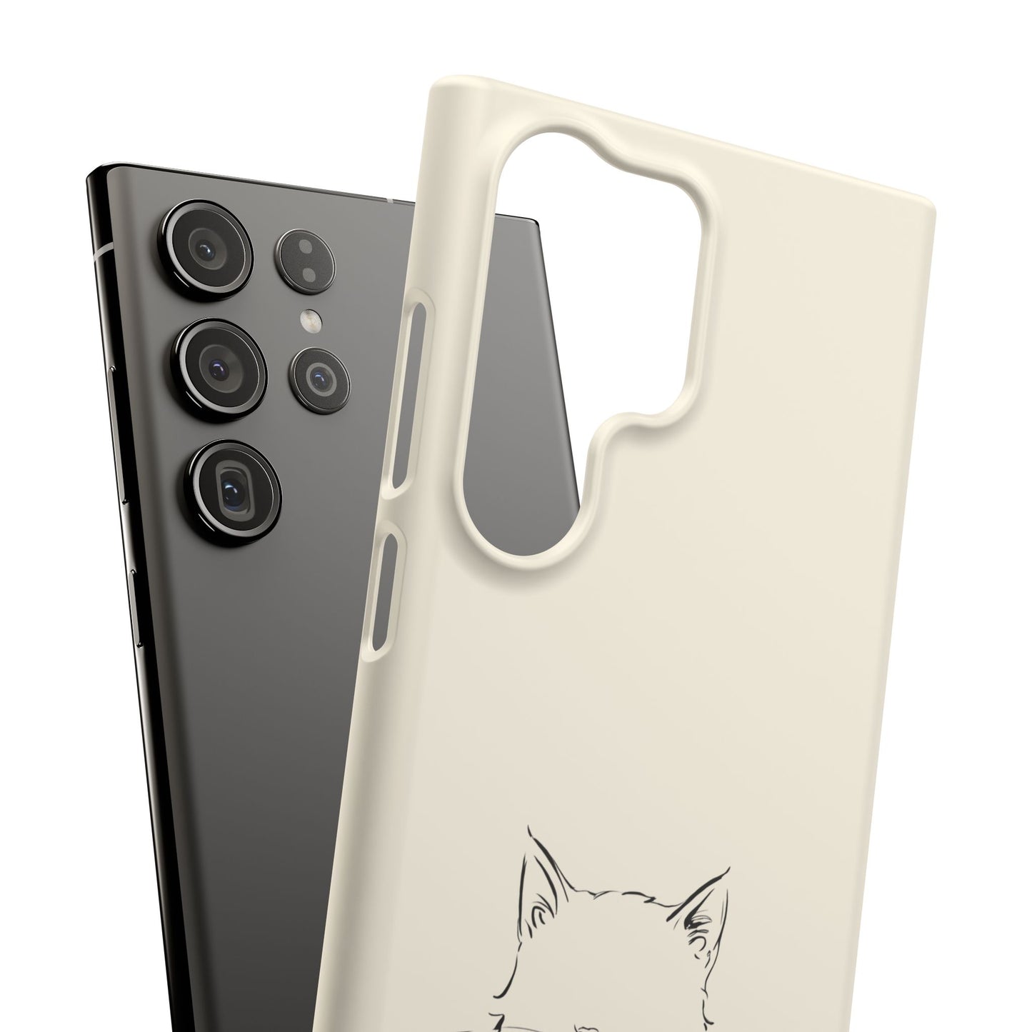 Kitten in a Basket Line Art Phone Case, Adorable & Cozy Design For iPhone 16 15 Pro 14 12 XR 8 Samsung