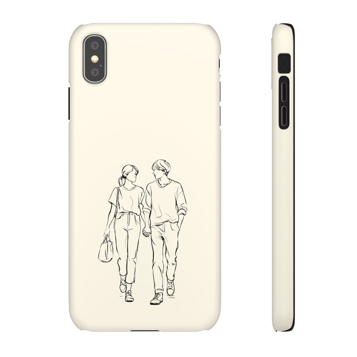 Together Forever Line Art Phone Case, Minimalist Couple Design For iPhone 16 15 Pro 14 12 XR 8 Samsung