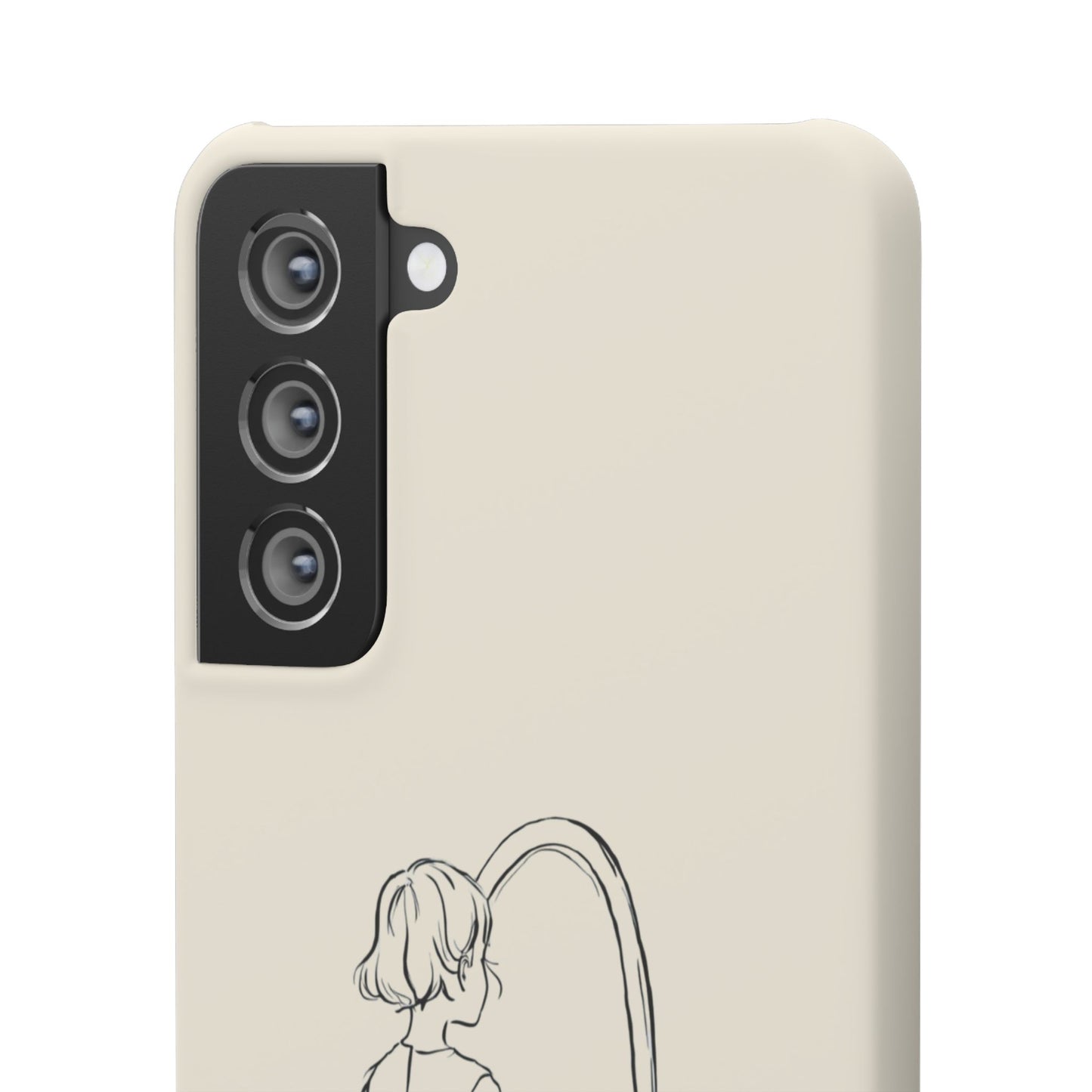 Dreamer's Reflection, Minimalist Line Art Phone Case