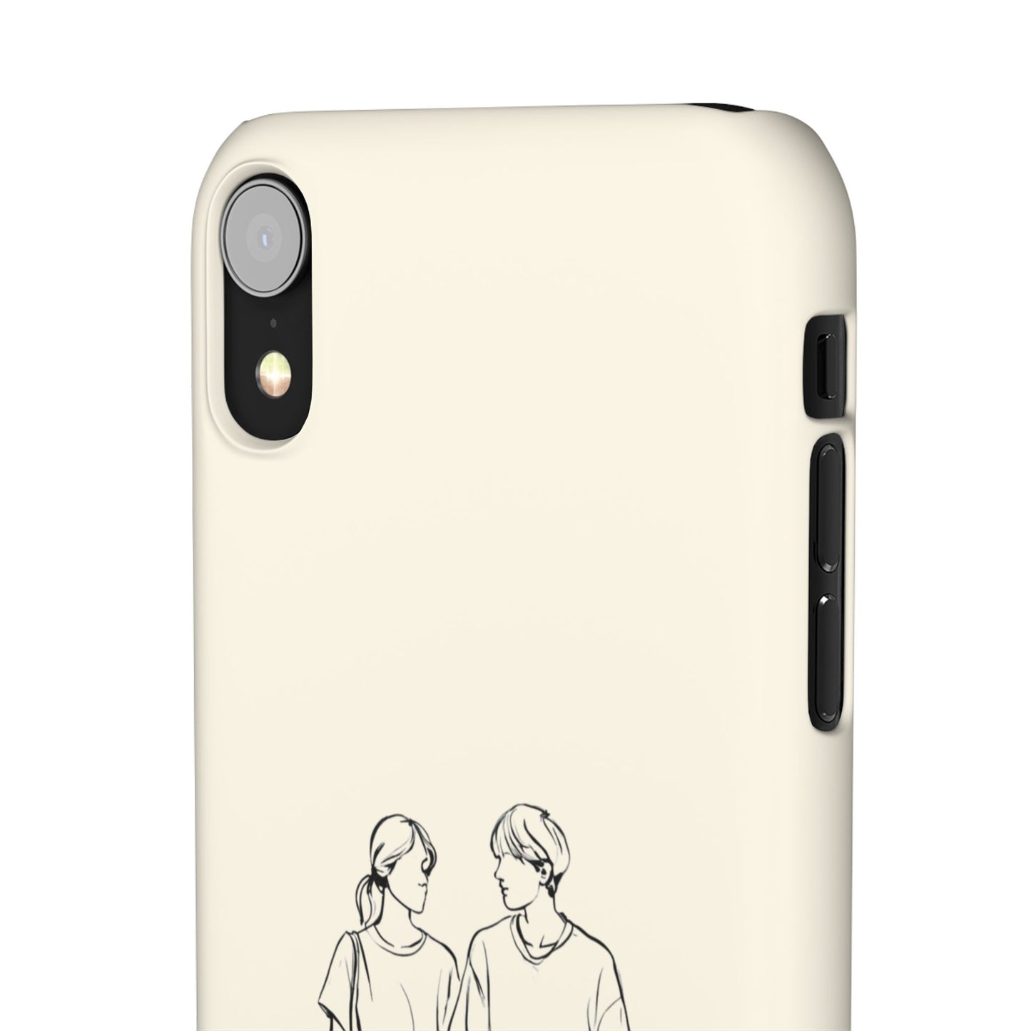 Together Forever Line Art Phone Case, Minimalist Couple Design For iPhone 16 15 Pro 14 12 XR 8 Samsung