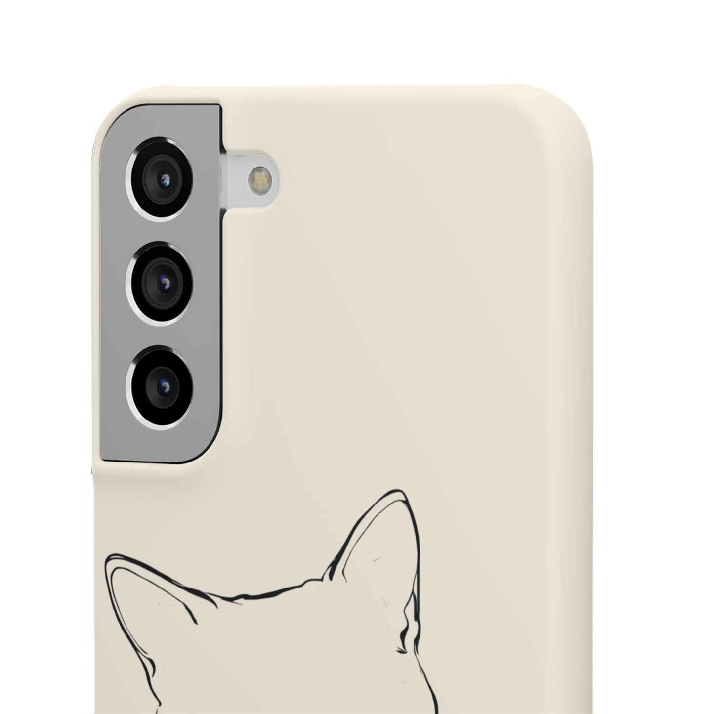 Charming Whiskers, Minimalist Cat Portrait Phone Case