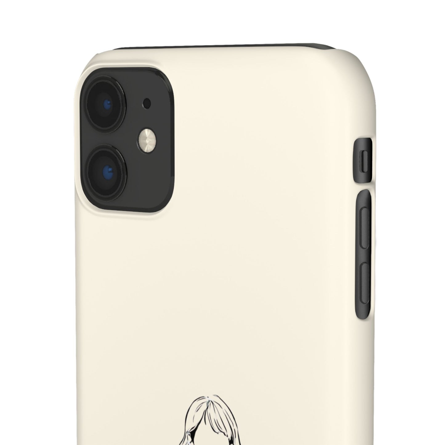 Girl and Cat Line Art Phone Case, Minimalist and Cozy Design, For iPhone 16 15 Pro 14 12 XR 7 8 Samsung