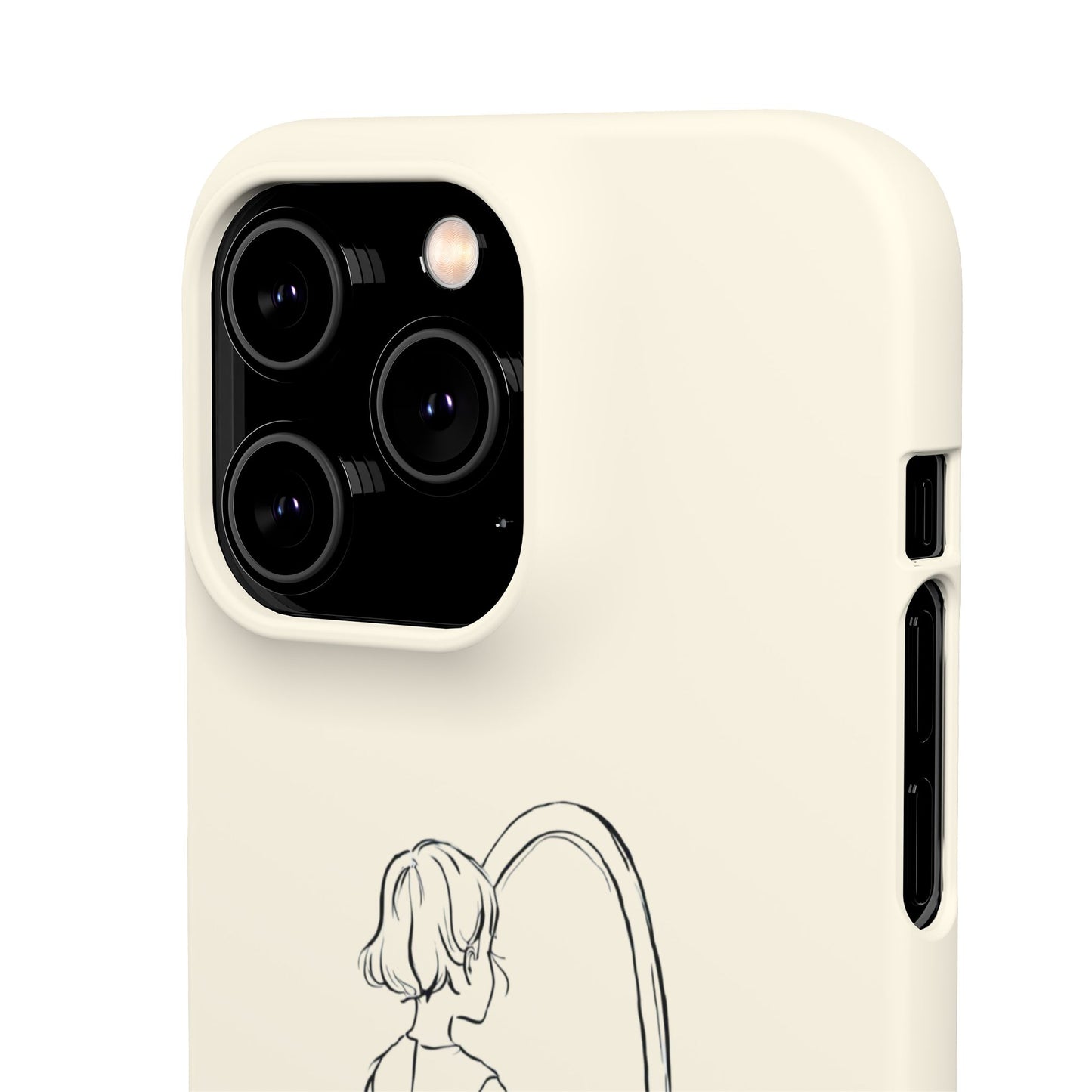 Dreamer's Reflection, Minimalist Line Art Phone Case