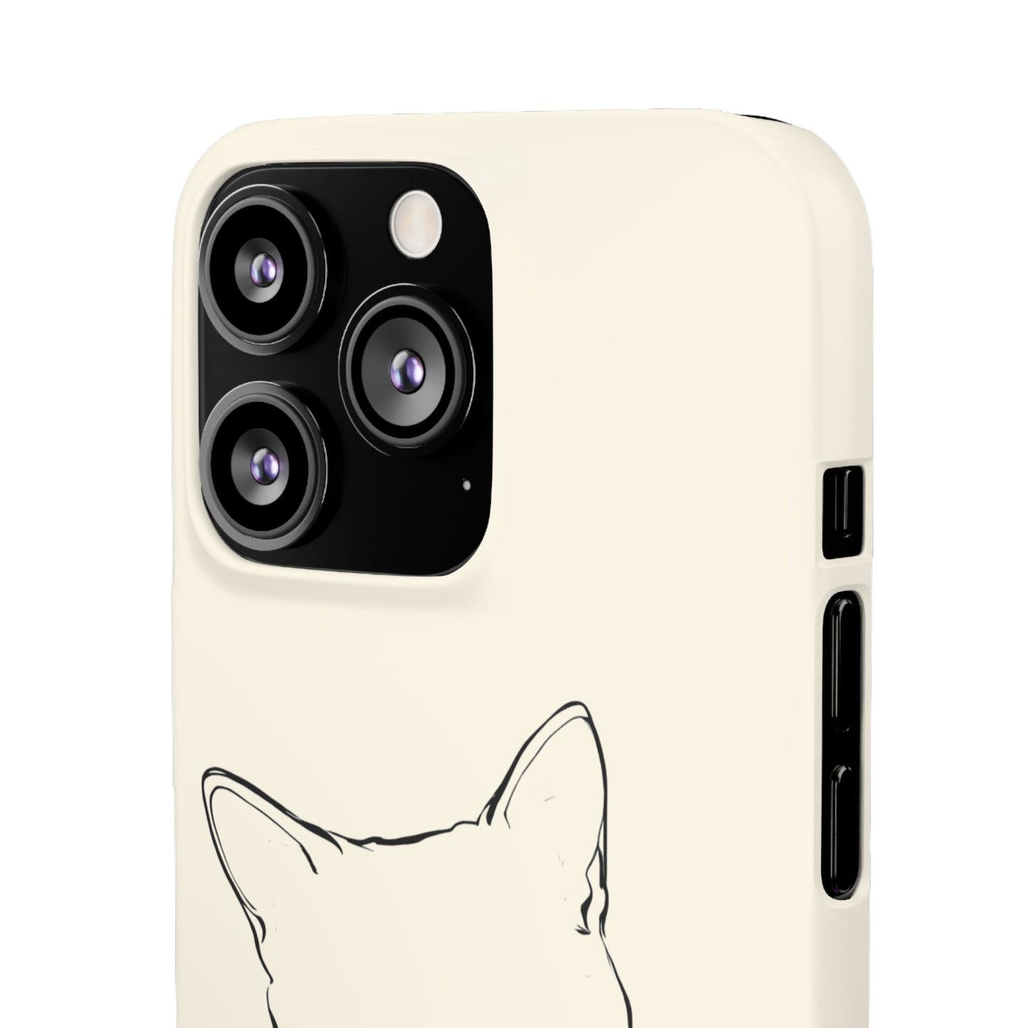 Charming Whiskers, Minimalist Cat Portrait Phone Case