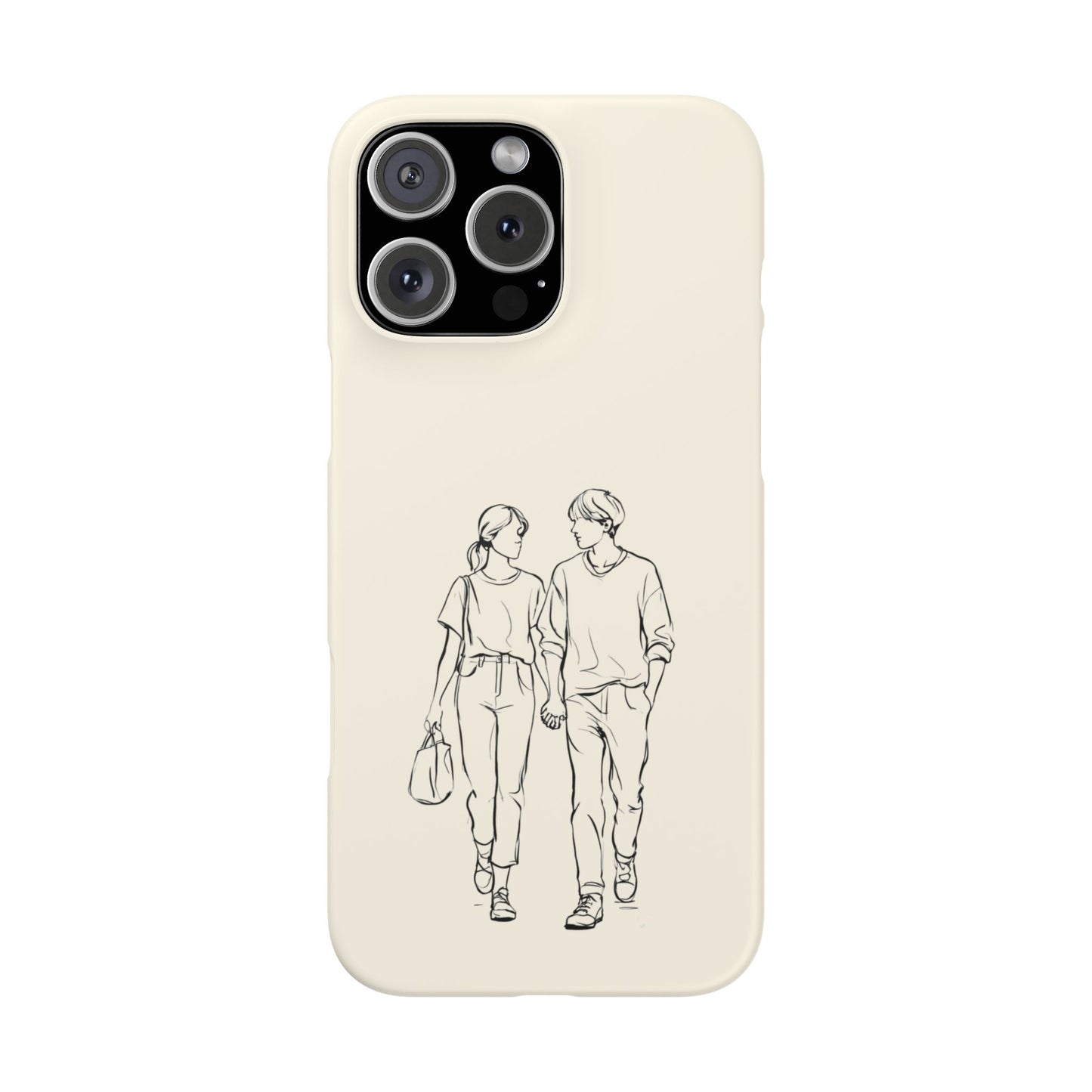 Together Forever Line Art Phone Case, Minimalist Couple Design For iPhone 16 15 Pro 14 12 XR 8 Samsung