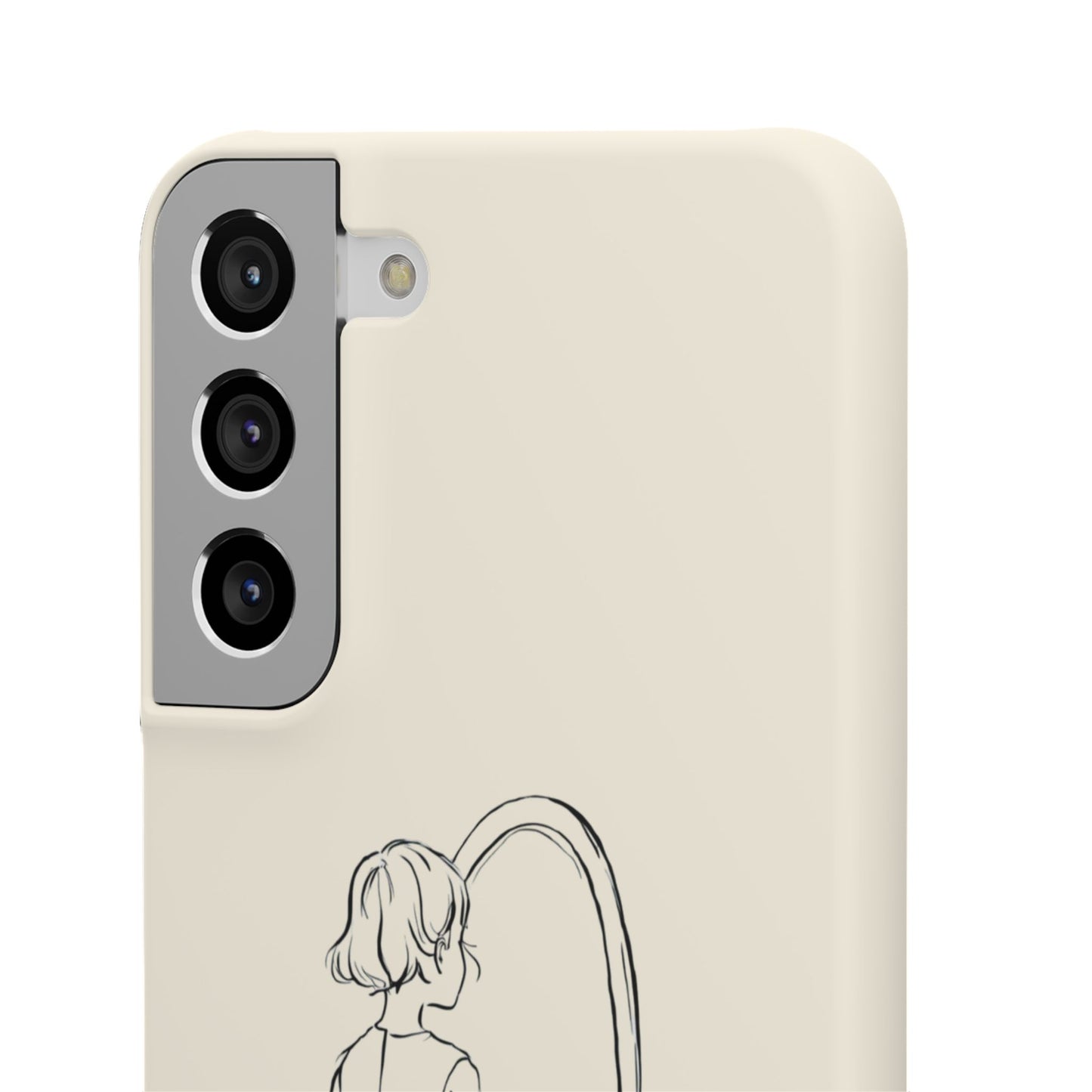 Dreamer's Reflection, Minimalist Line Art Phone Case