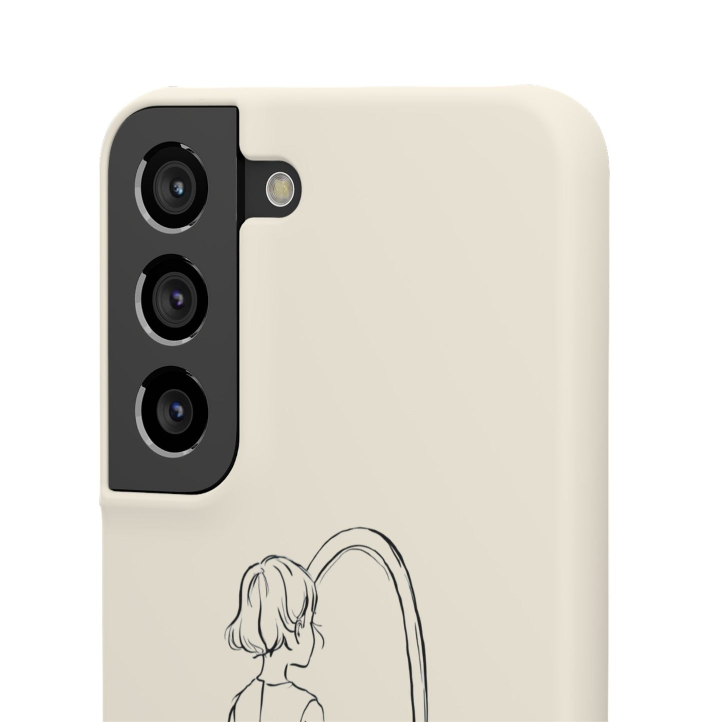 Dreamer's Reflection, Minimalist Line Art Phone Case