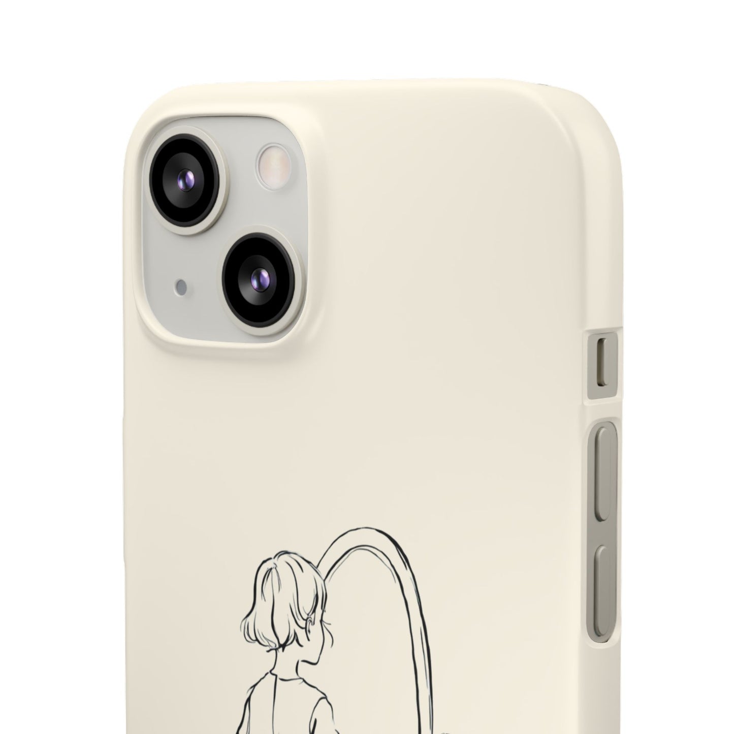 Dreamer's Reflection, Minimalist Line Art Phone Case