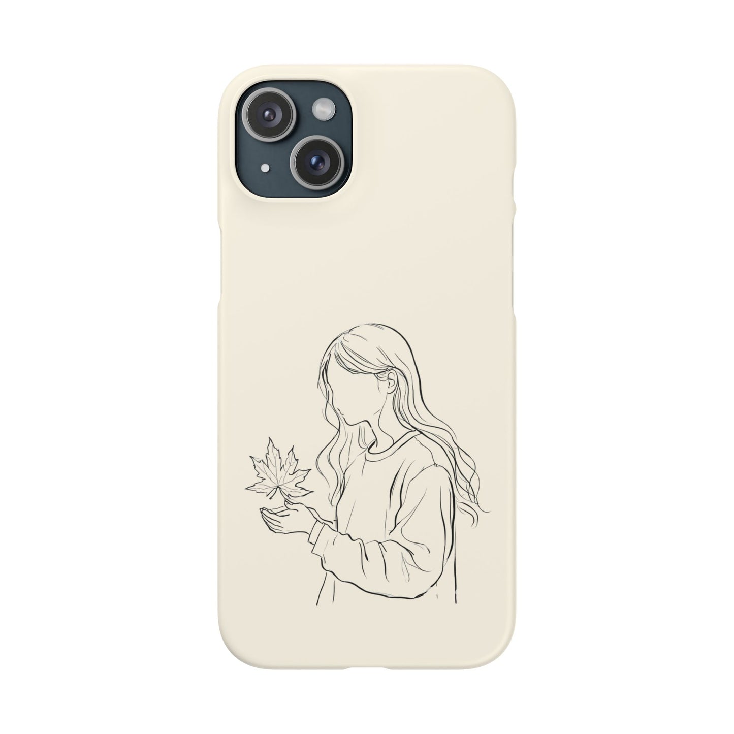 Autumn Whisper, Maple Leaf Girl Phone Case, For iPhone 16 15 Pro 14 12 XR 7 8 Samsung Galaxy