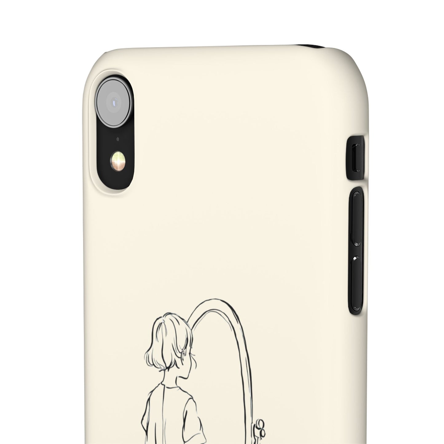 Dreamer's Reflection, Minimalist Line Art Phone Case