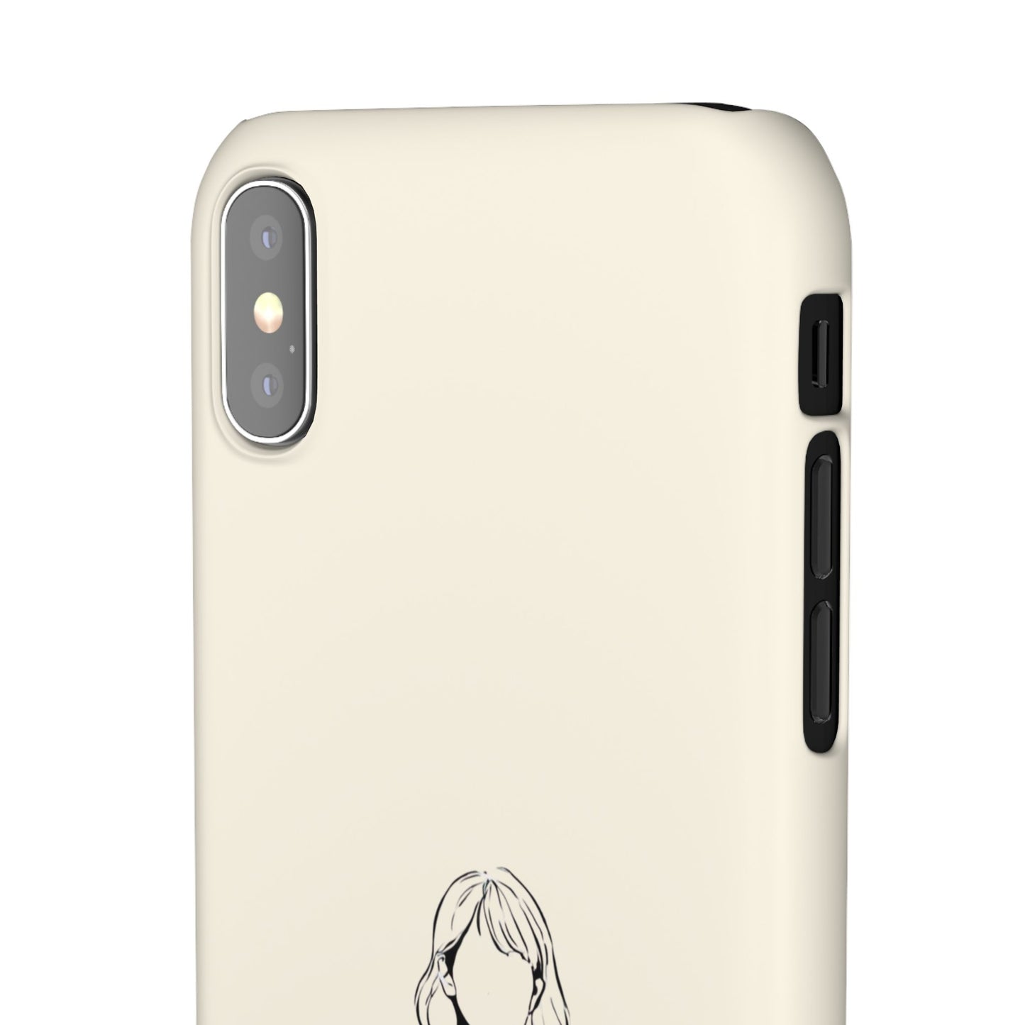 Girl and Cat Line Art Phone Case, Minimalist and Cozy Design, For iPhone 16 15 Pro 14 12 XR 7 8 Samsung