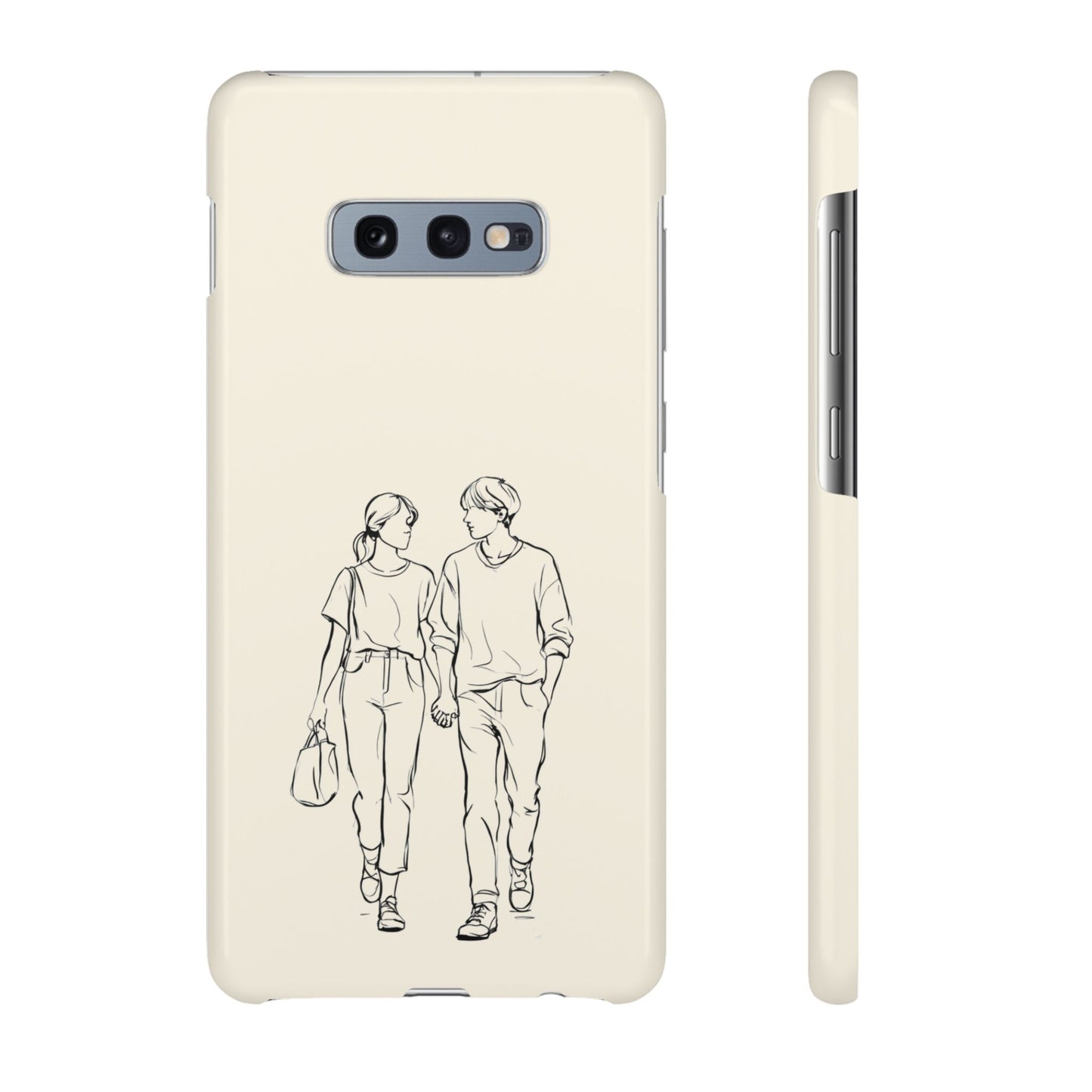 Together Forever Line Art Phone Case, Minimalist Couple Design For iPhone 16 15 Pro 14 12 XR 8 Samsung