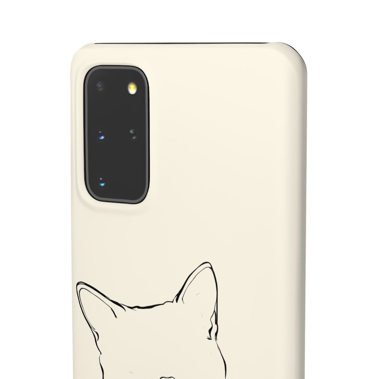 Charming Whiskers, Minimalist Cat Portrait Phone Case