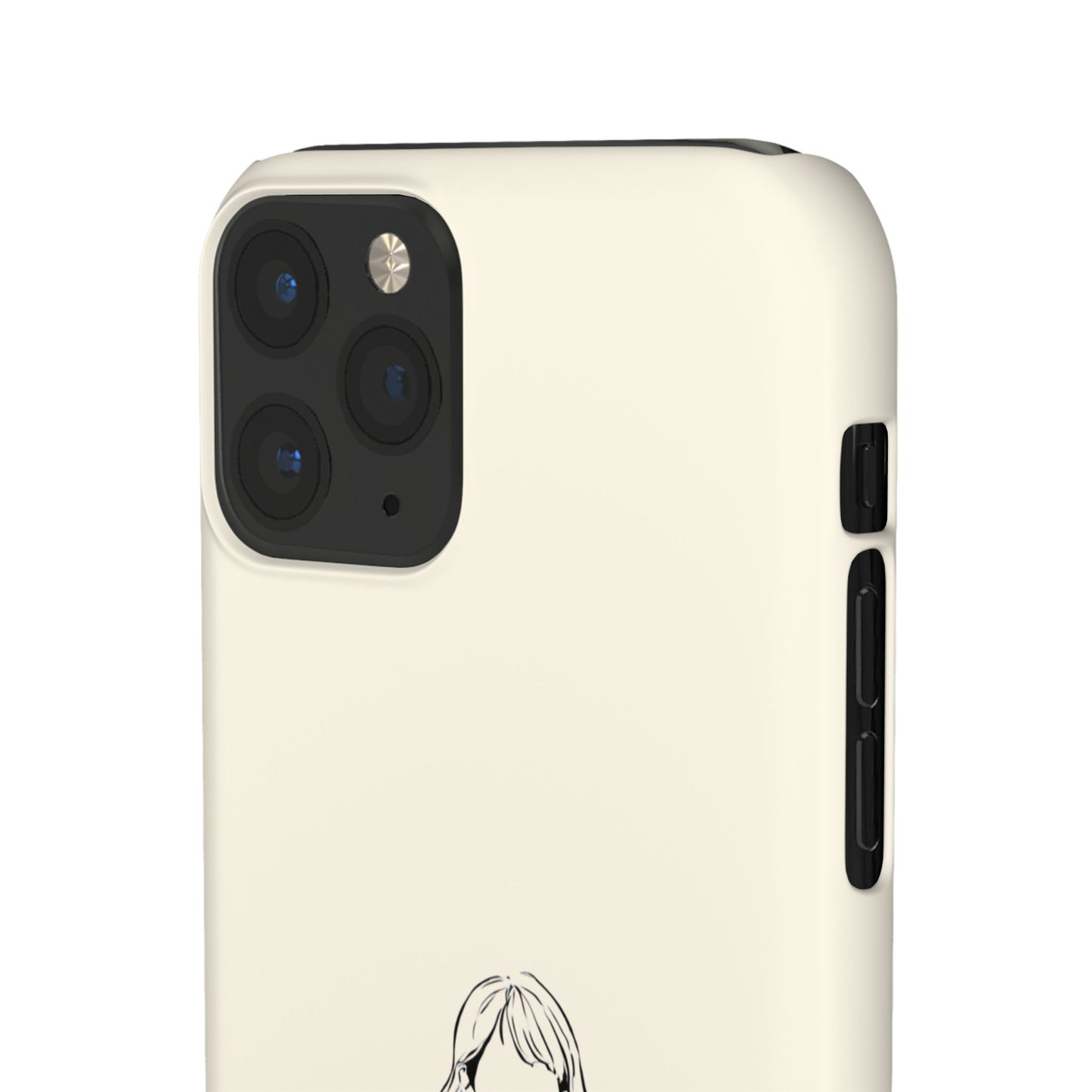 Girl and Cat Line Art Phone Case, Minimalist and Cozy Design, For iPhone 16 15 Pro 14 12 XR 7 8 Samsung