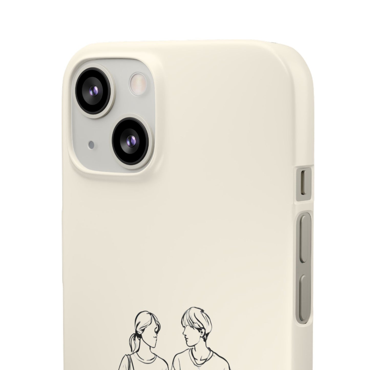 Together Forever Line Art Phone Case, Minimalist Couple Design For iPhone 16 15 Pro 14 12 XR 8 Samsung