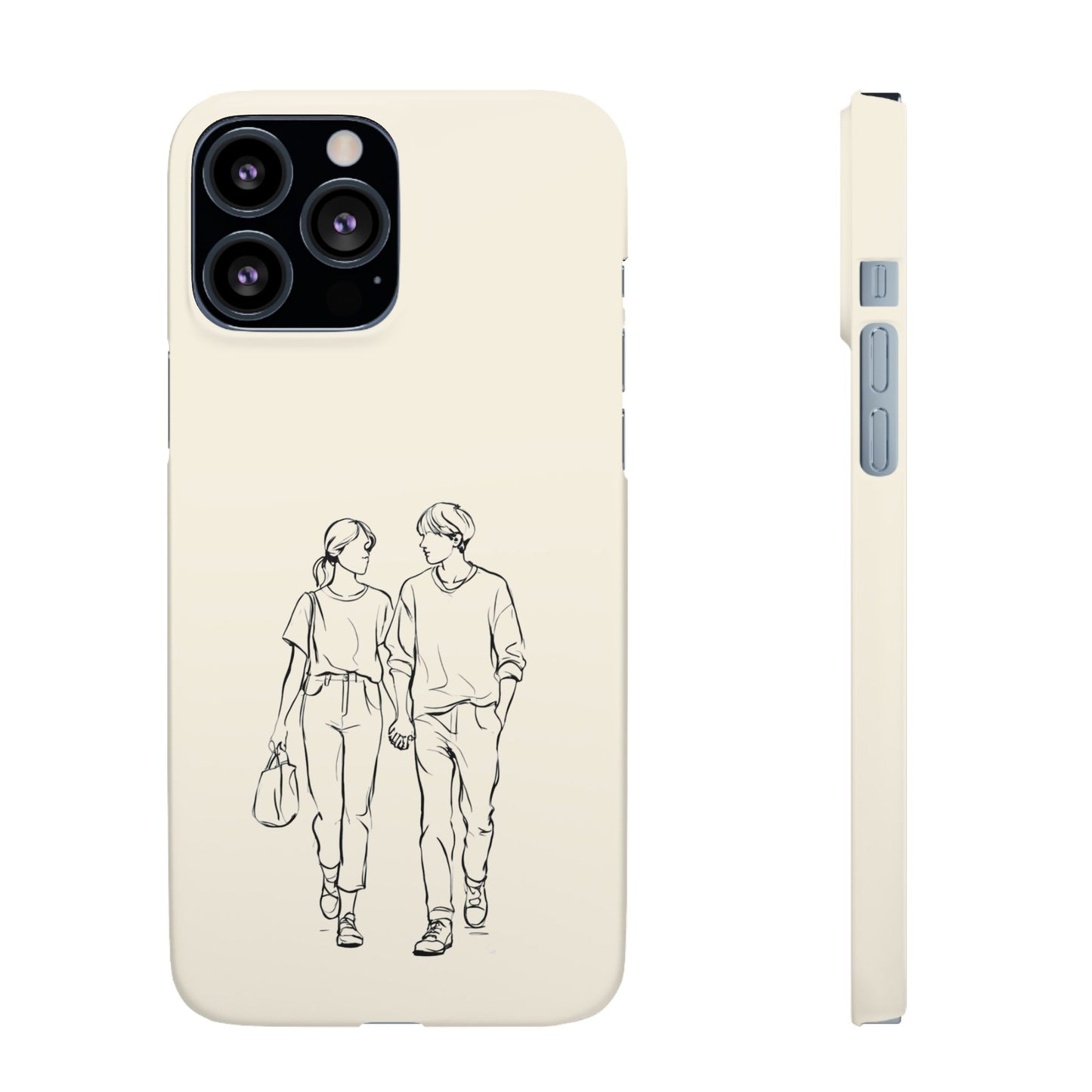 Together Forever Line Art Phone Case, Minimalist Couple Design For iPhone 16 15 Pro 14 12 XR 8 Samsung