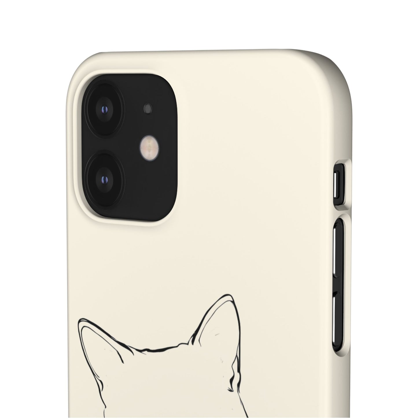 Charming Whiskers, Minimalist Cat Portrait Phone Case