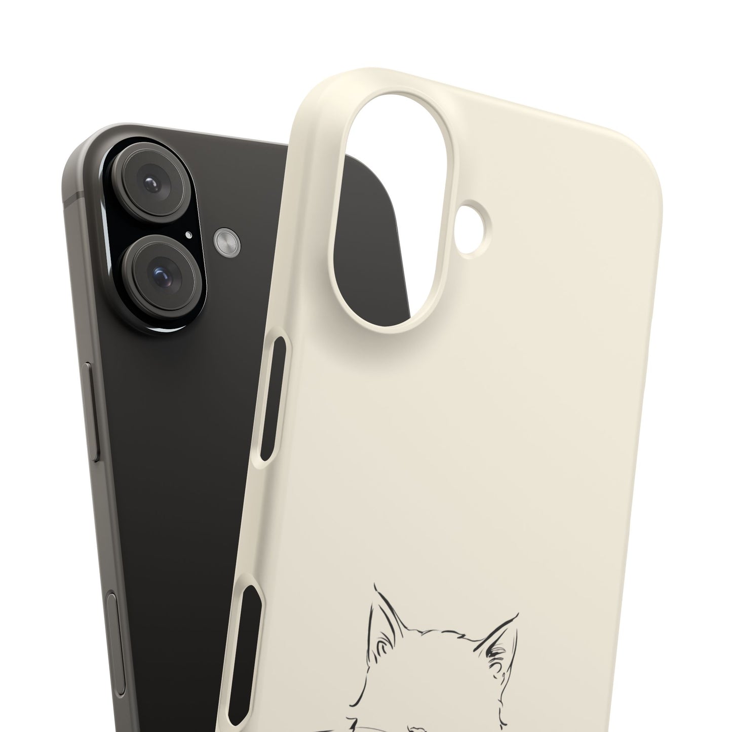 Kitten in a Basket Line Art Phone Case, Adorable & Cozy Design For iPhone 16 15 Pro 14 12 XR 8 Samsung