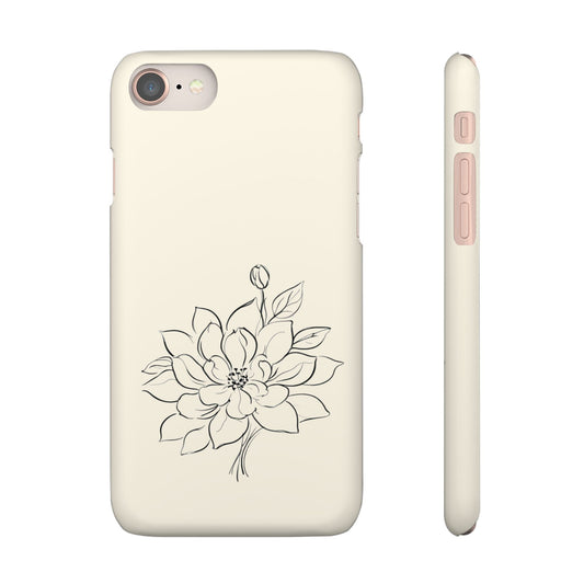 Lotus Line Art Phone Case, Minimalist & Serene Floral Design For iPhone 16 15 Pro 14 12 XR 8 Samsung