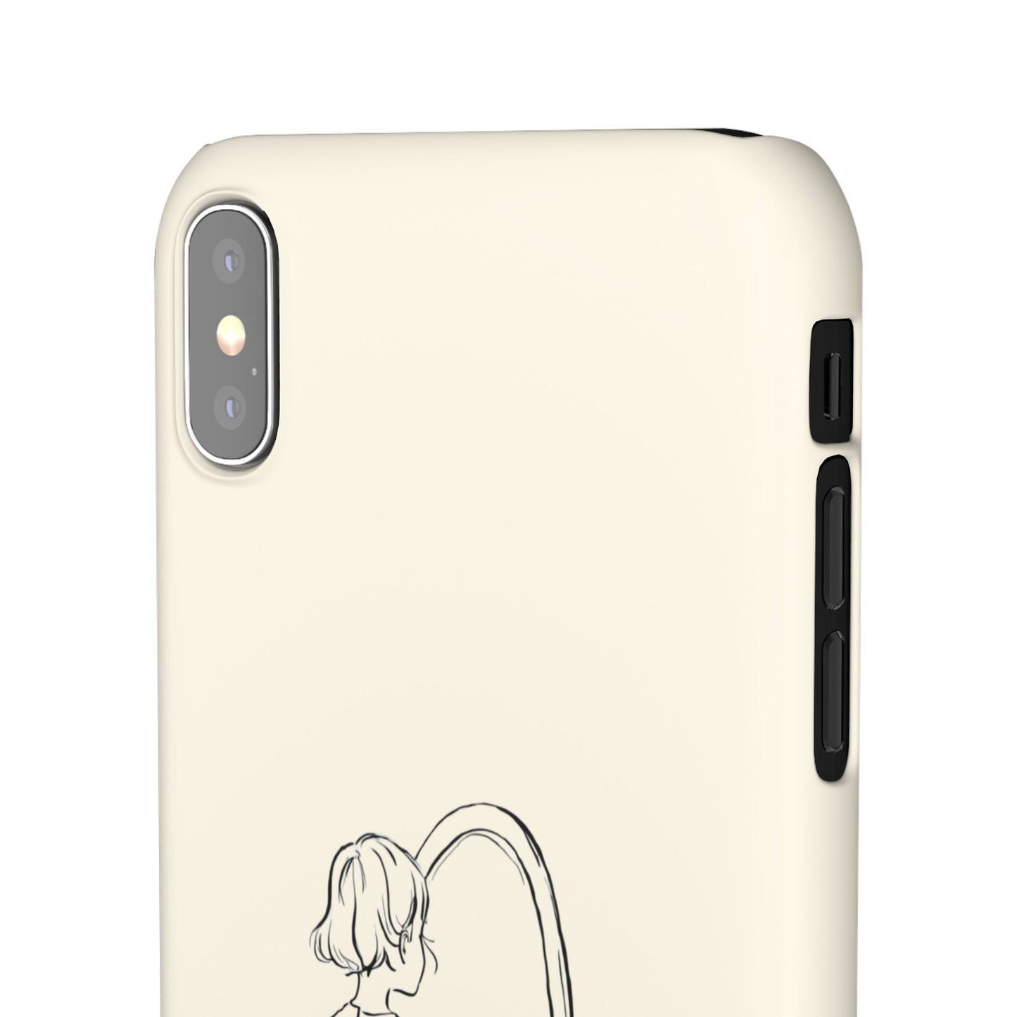 Dreamer's Reflection, Minimalist Line Art Phone Case