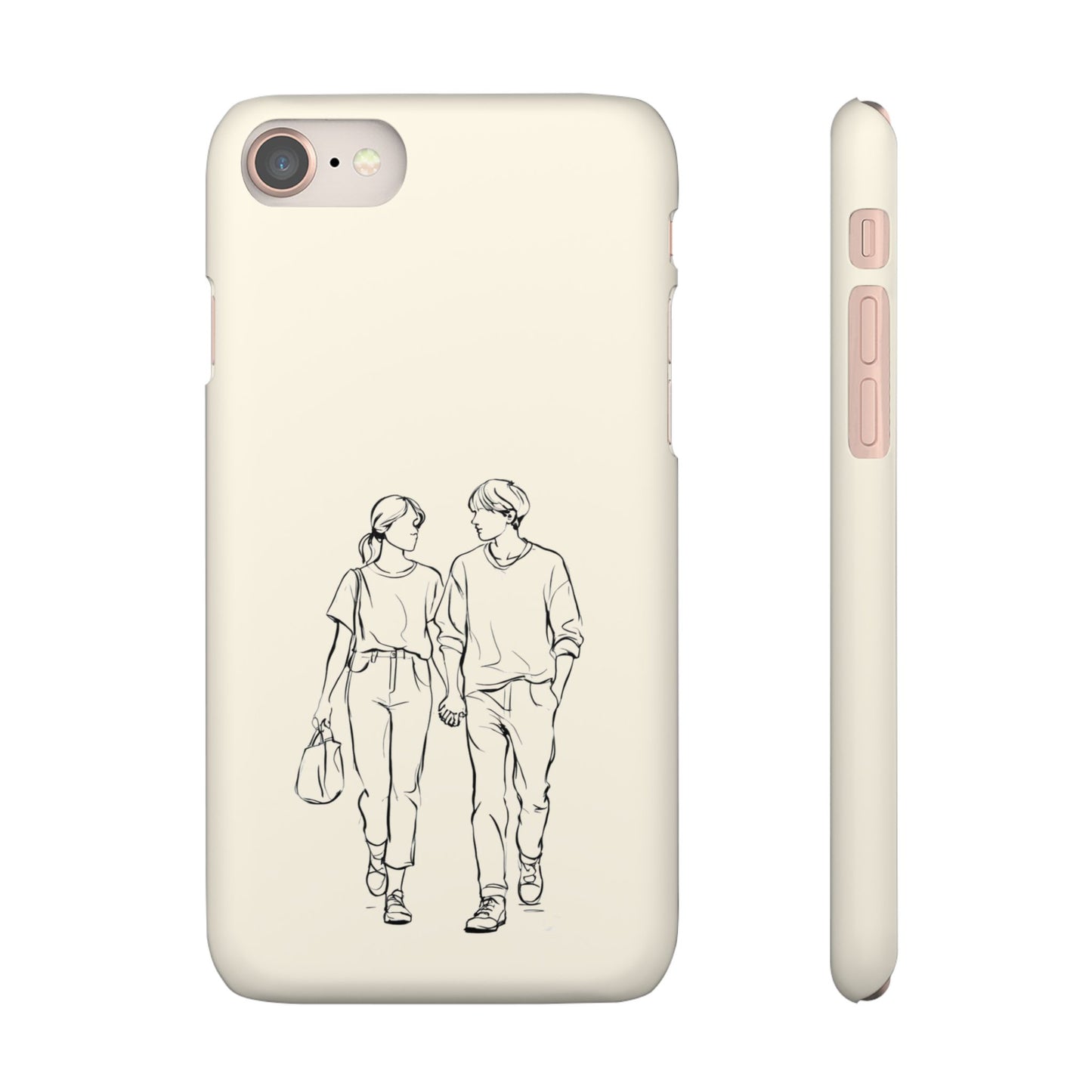 Together Forever Line Art Phone Case, Minimalist Couple Design For iPhone 16 15 Pro 14 12 XR 8 Samsung