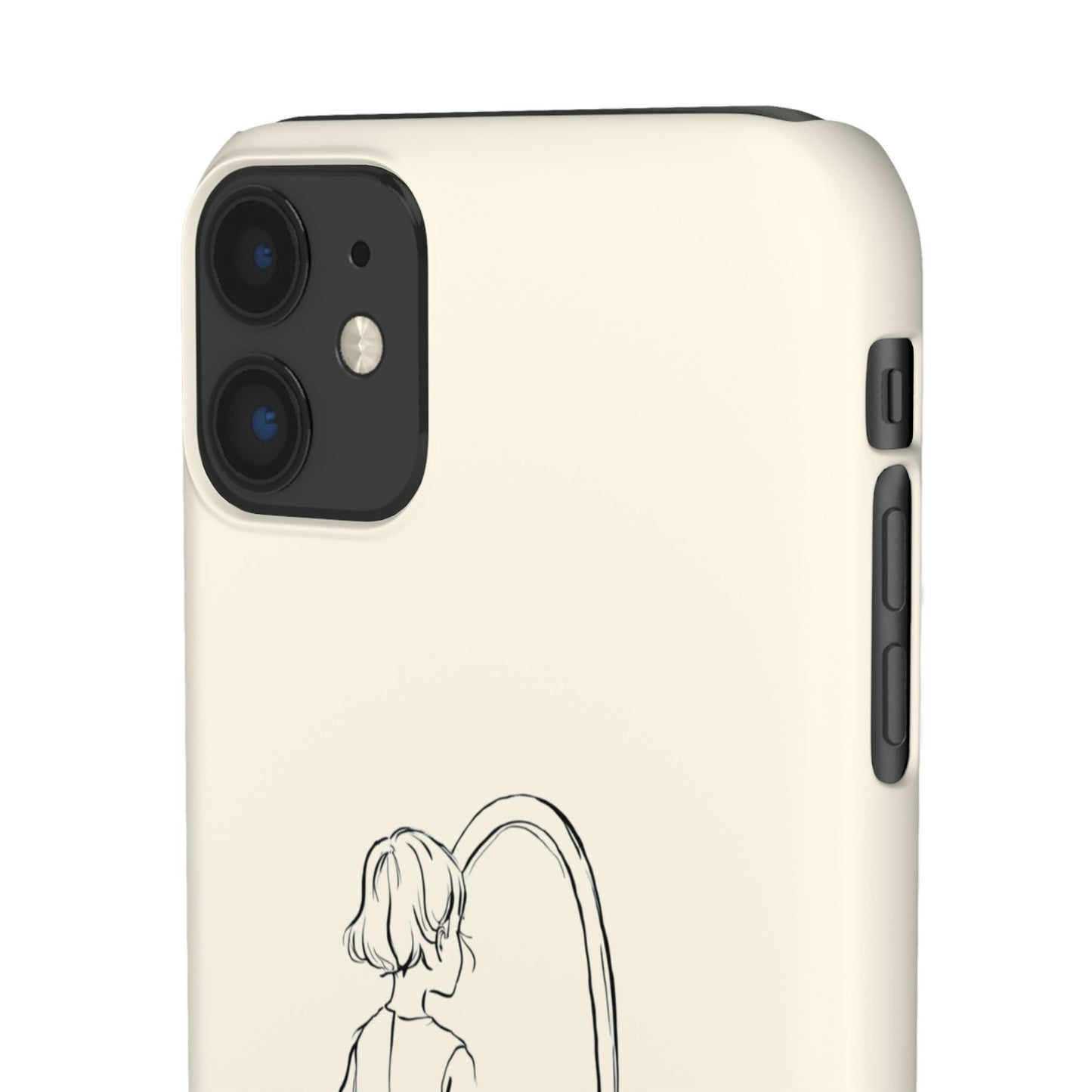 Dreamer's Reflection, Minimalist Line Art Phone Case