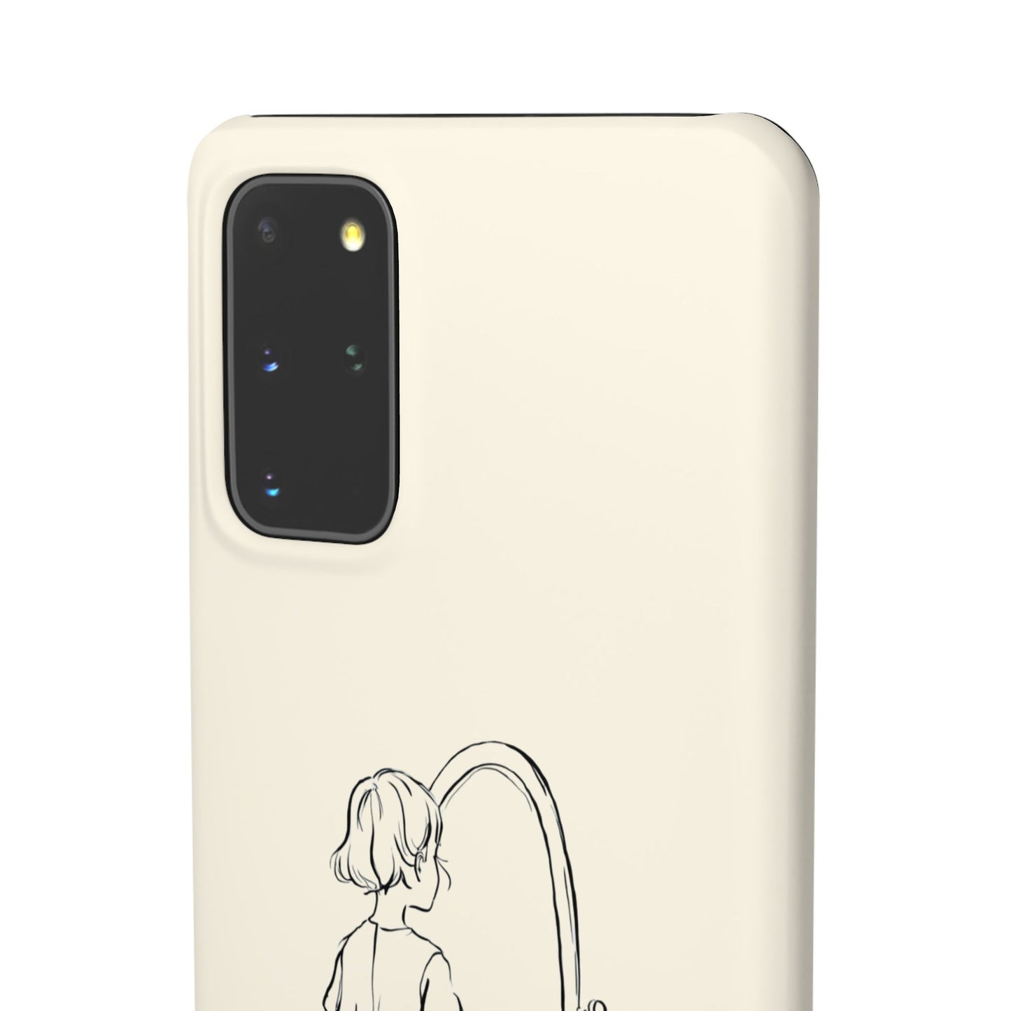 Dreamer's Reflection, Minimalist Line Art Phone Case