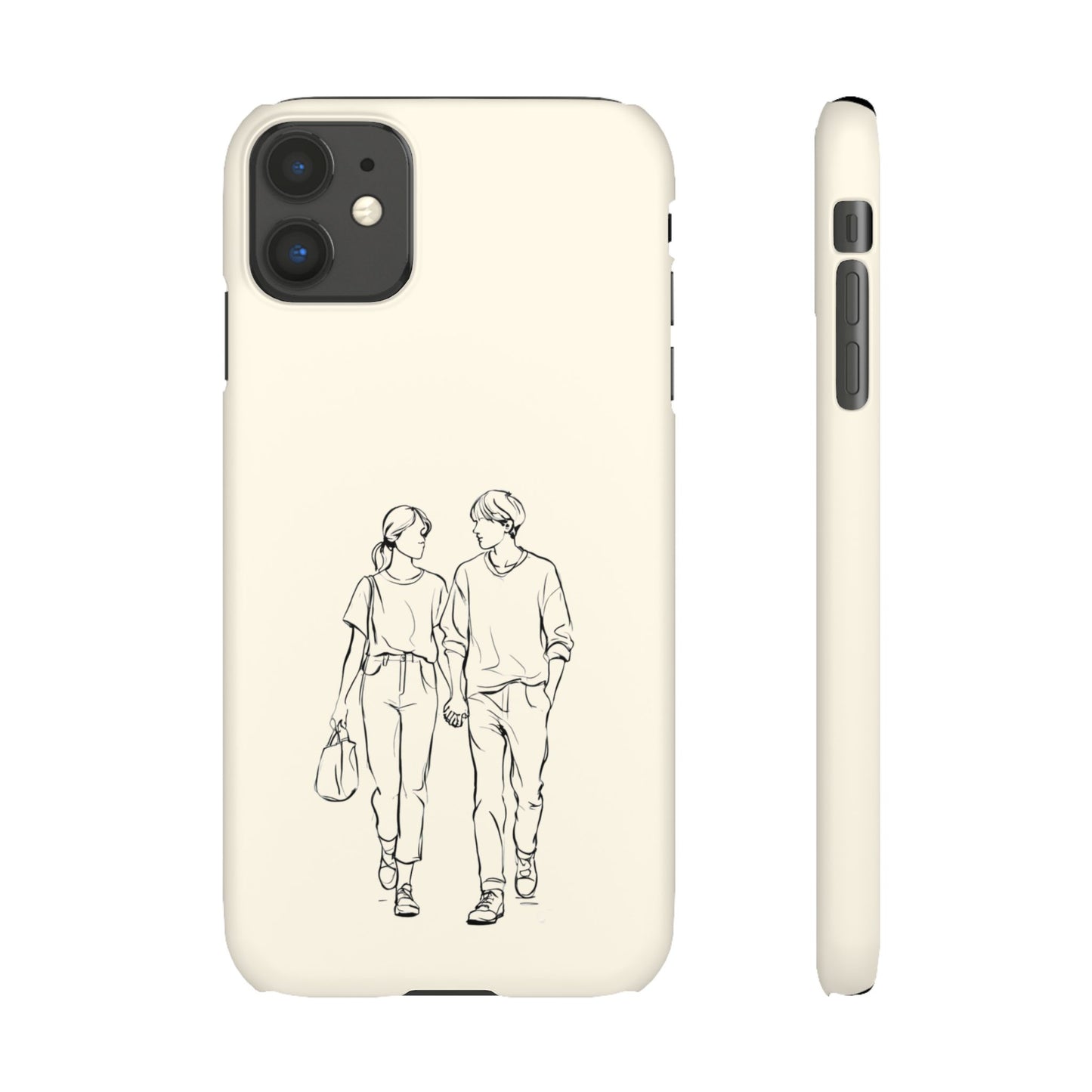 Together Forever Line Art Phone Case, Minimalist Couple Design For iPhone 16 15 Pro 14 12 XR 8 Samsung