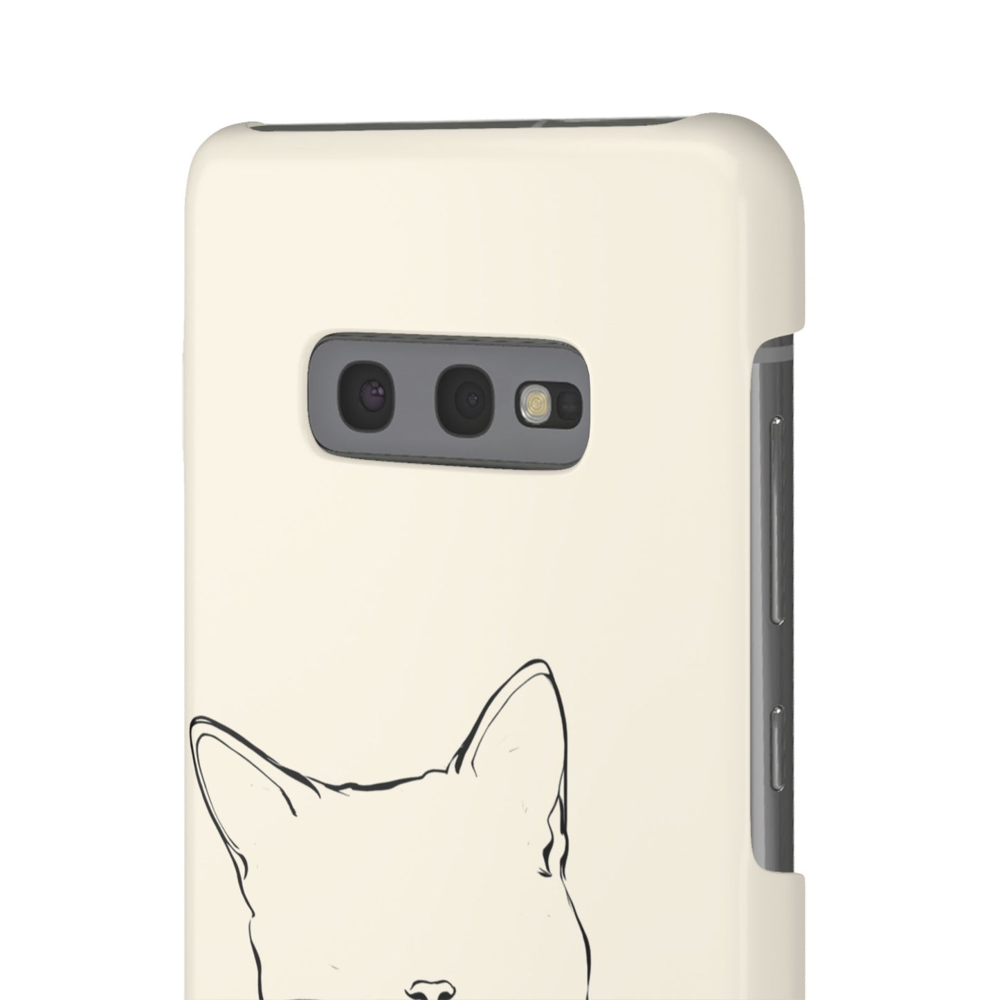 Charming Whiskers, Minimalist Cat Portrait Phone Case