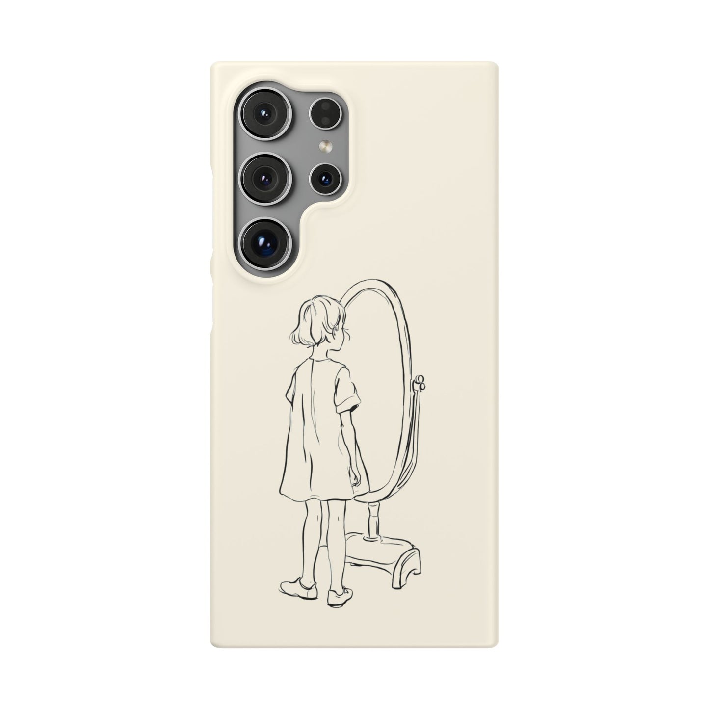 Dreamer's Reflection, Minimalist Line Art Phone Case