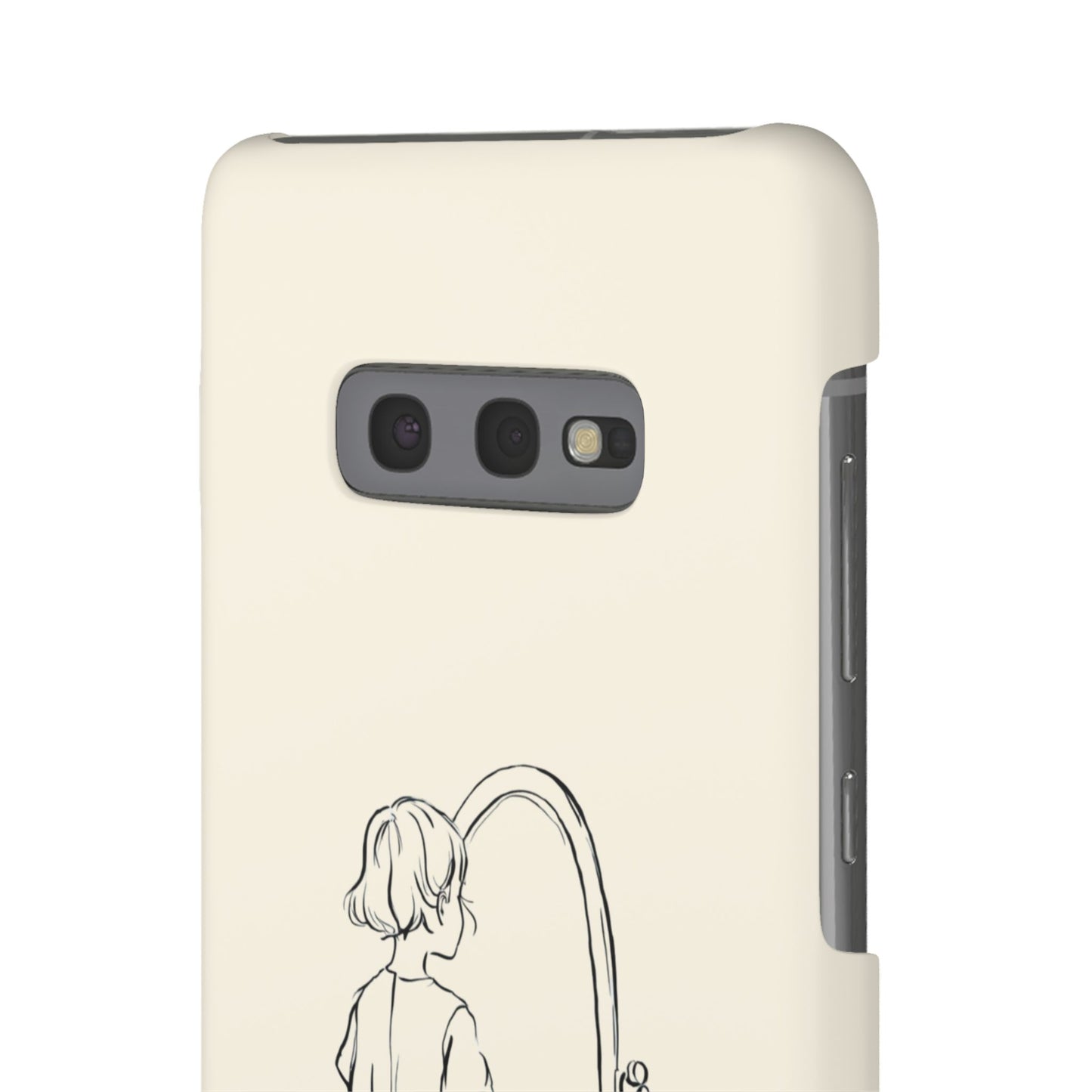 Dreamer's Reflection, Minimalist Line Art Phone Case