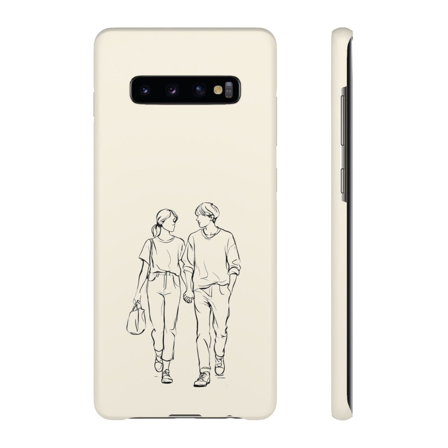 Together Forever Line Art Phone Case, Minimalist Couple Design For iPhone 16 15 Pro 14 12 XR 8 Samsung