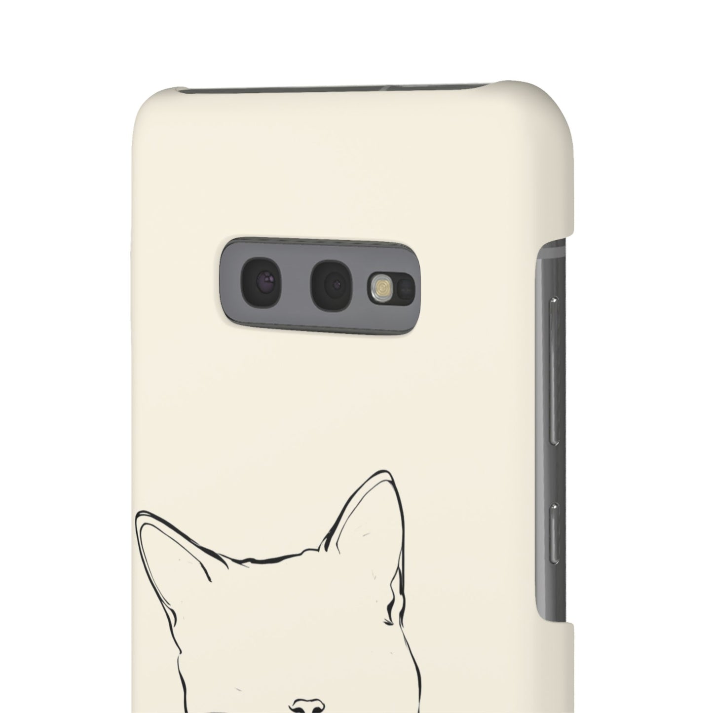 Charming Whiskers, Minimalist Cat Portrait Phone Case