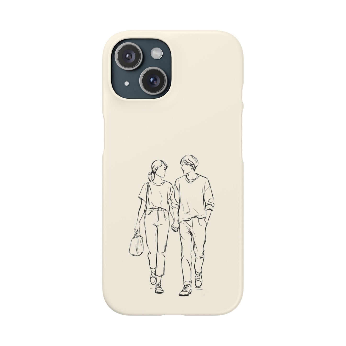 Together Forever Line Art Phone Case, Minimalist Couple Design For iPhone 16 15 Pro 14 12 XR 8 Samsung