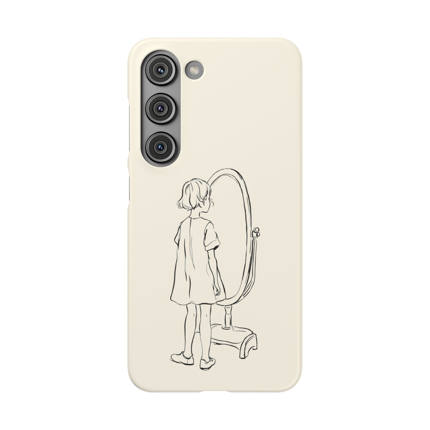 Dreamer's Reflection, Minimalist Line Art Phone Case