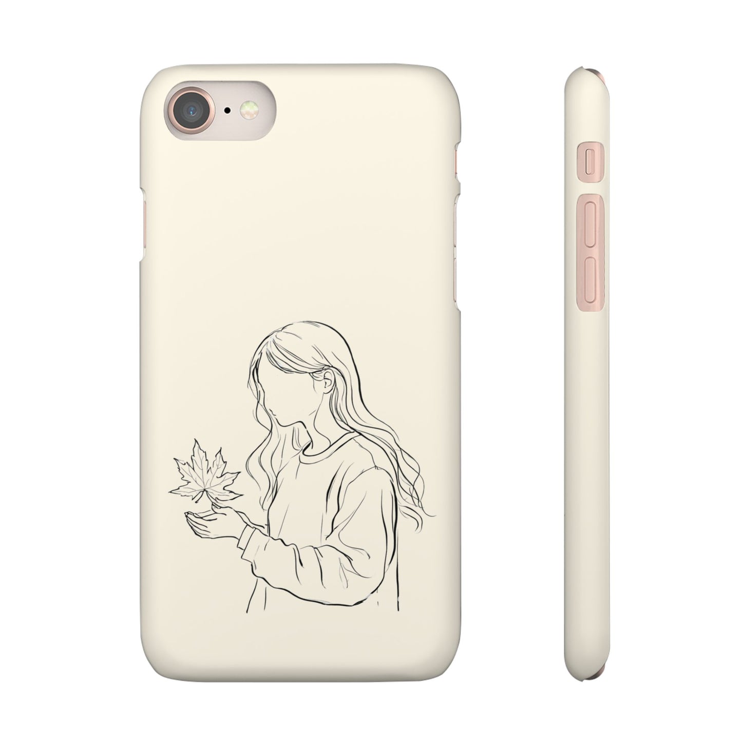 Autumn Whisper, Maple Leaf Girl Phone Case, For iPhone 16 15 Pro 14 12 XR 7 8 Samsung Galaxy