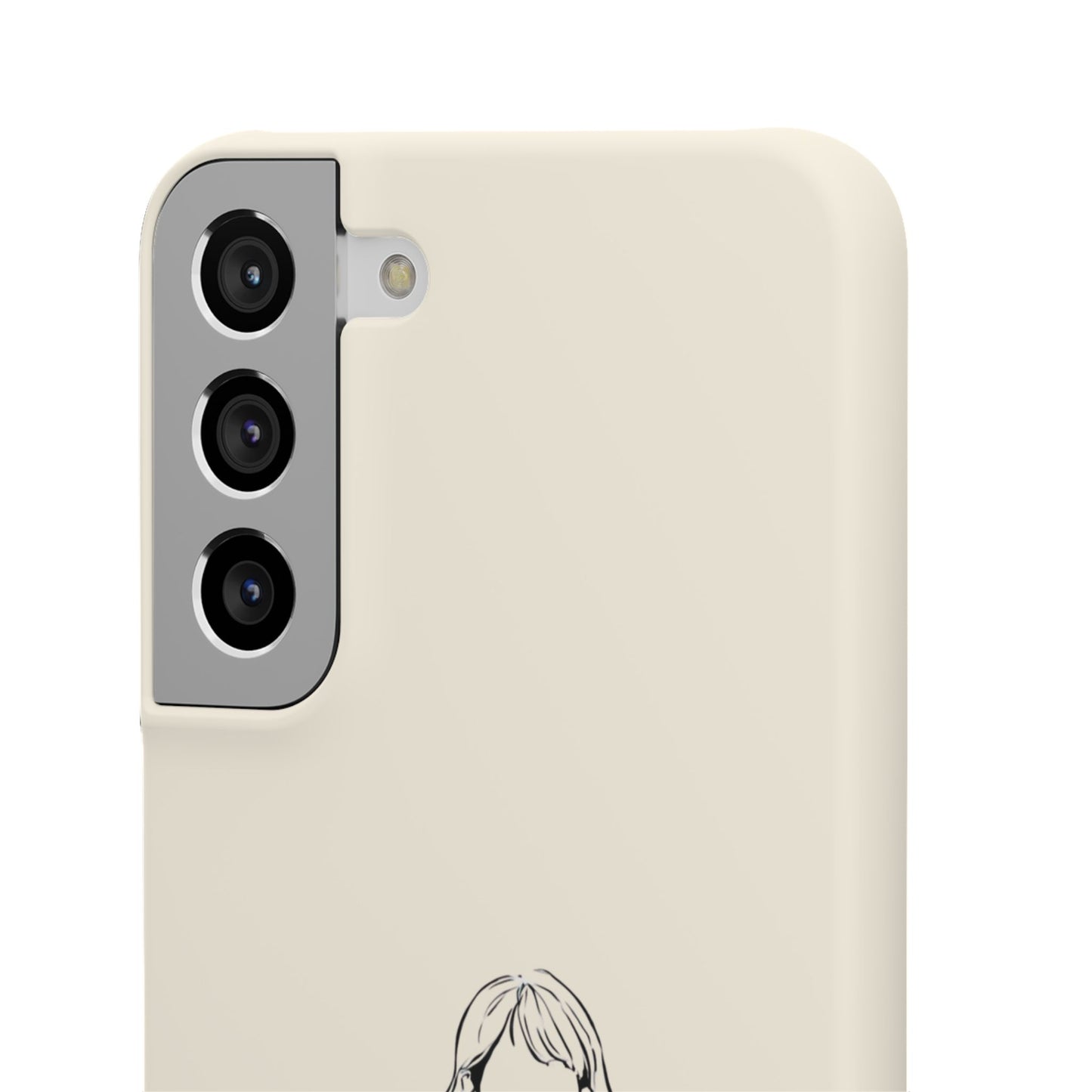 Girl and Cat Line Art Phone Case, Minimalist and Cozy Design, For iPhone 16 15 Pro 14 12 XR 7 8 Samsung