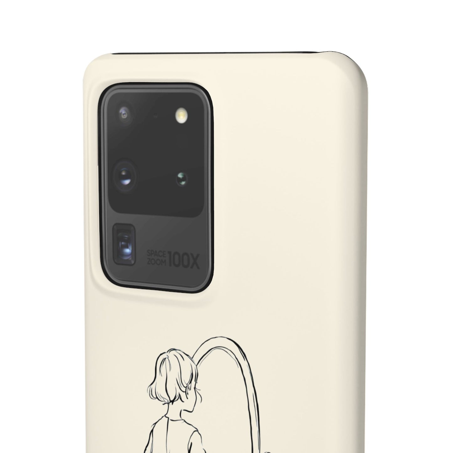 Dreamer's Reflection, Minimalist Line Art Phone Case