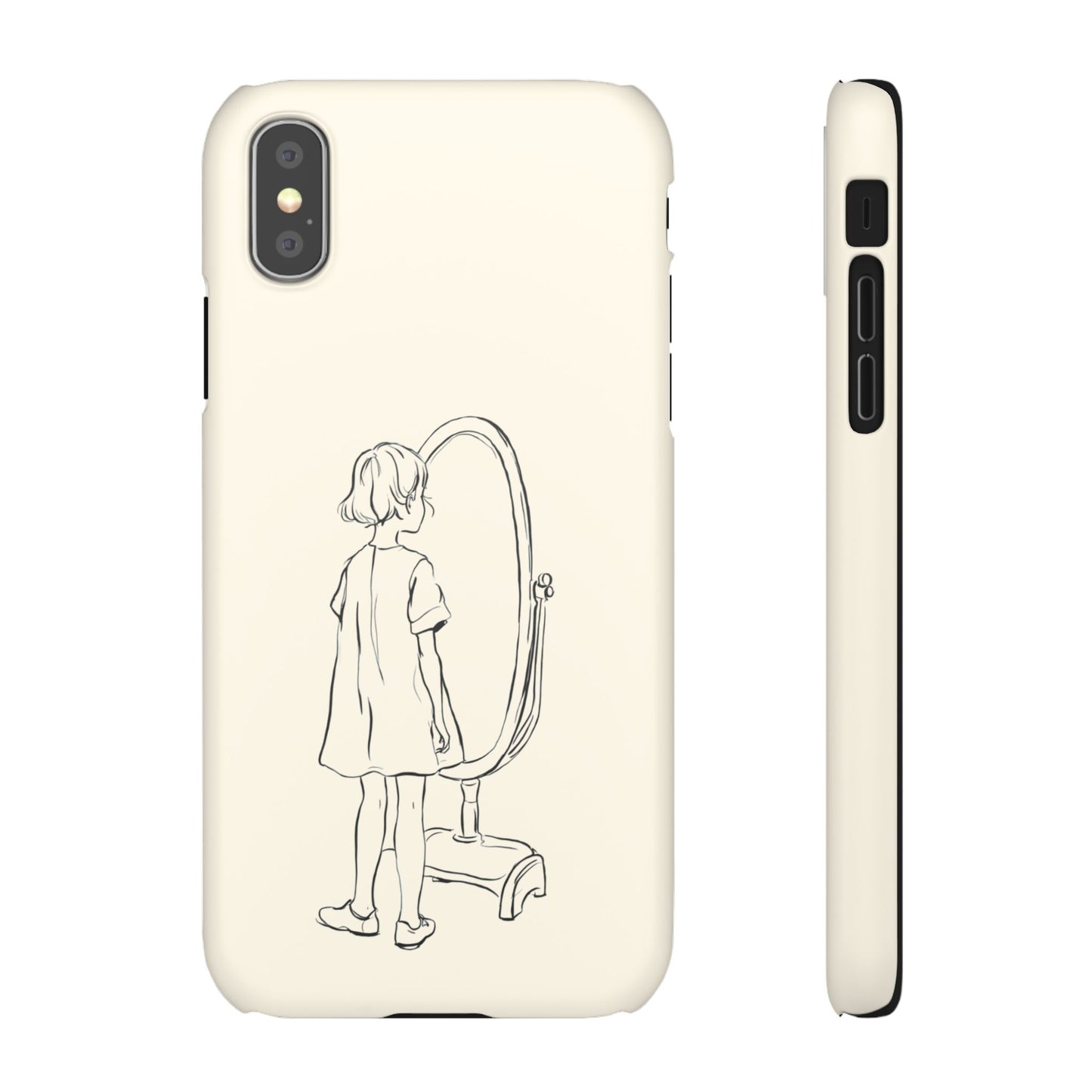 Dreamer's Reflection, Minimalist Line Art Phone Case