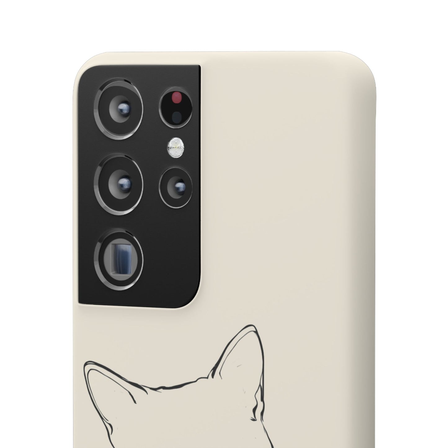 Charming Whiskers, Minimalist Cat Portrait Phone Case