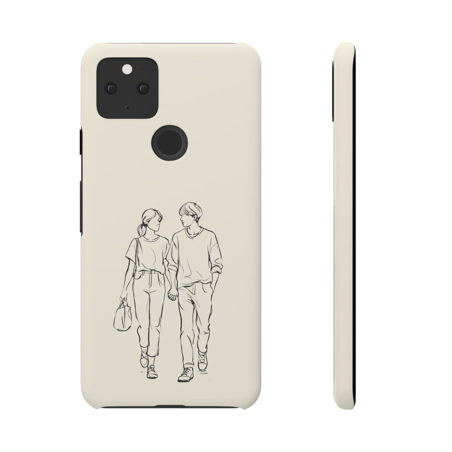 Together Forever Line Art Phone Case, Minimalist Couple Design For iPhone 16 15 Pro 14 12 XR 8 Samsung